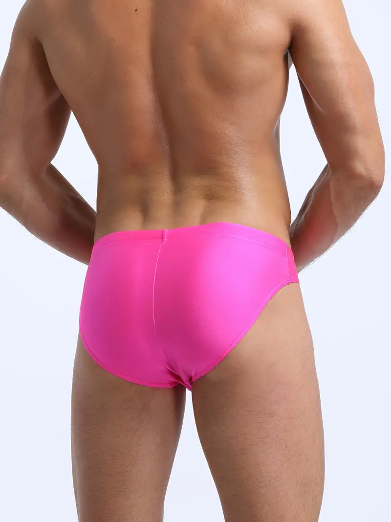 Men's Solid Swimming Briefs - Violet