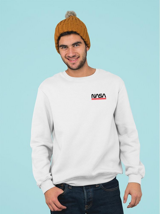 Nasa Modern Small Logo Sweatshirt Men's -NASA Designs - Up To 5XL