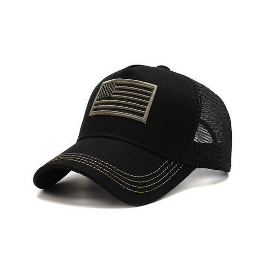 American Flag Trucker Hat/Baseball Cap with Adjustable Strap - 6 Color Options