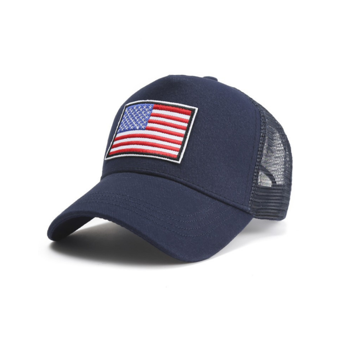 American Flag Trucker Hat/Baseball Cap with Adjustable Strap - 6 Color Options