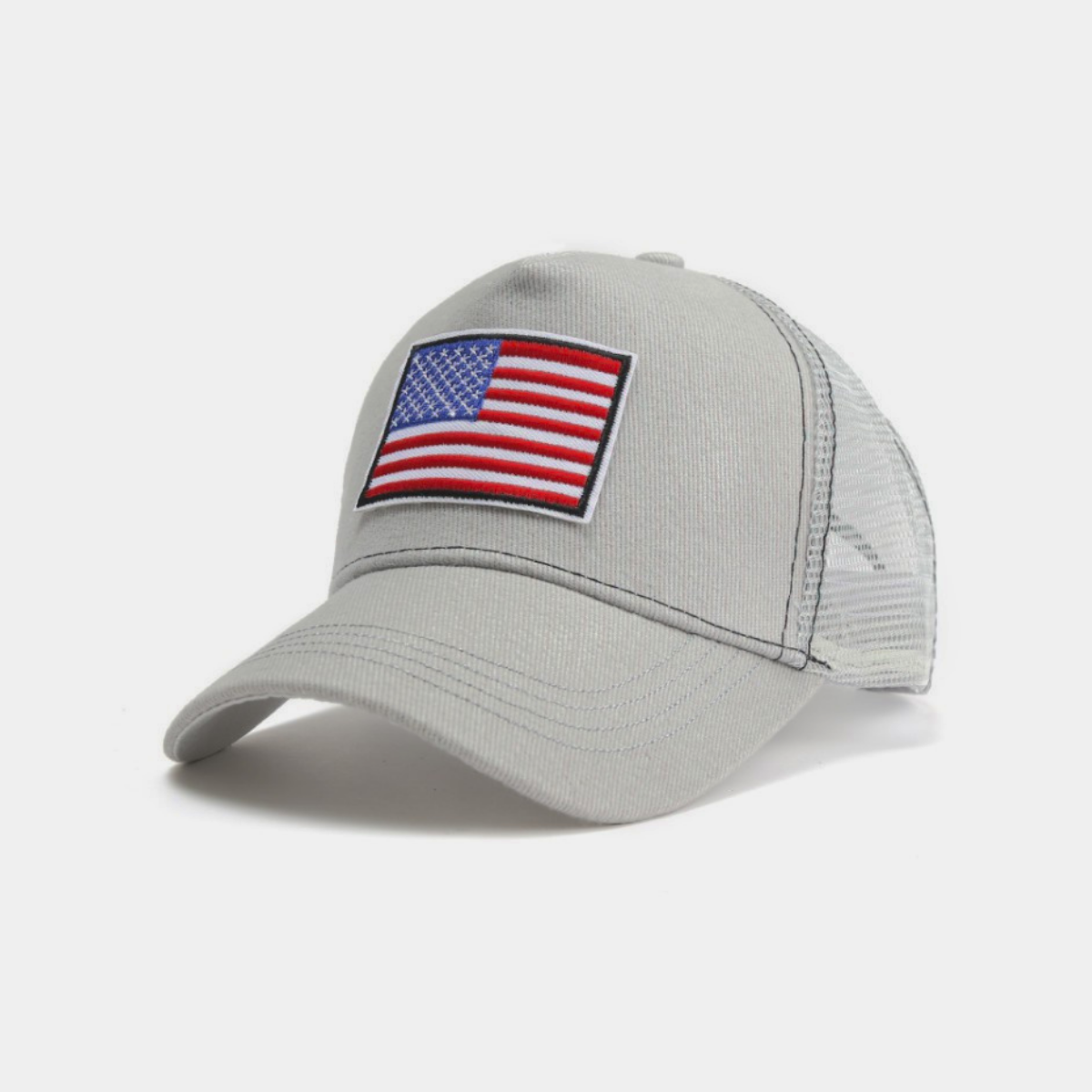 American Flag Trucker Hat/Baseball Cap with Adjustable Strap - 6 Color Options