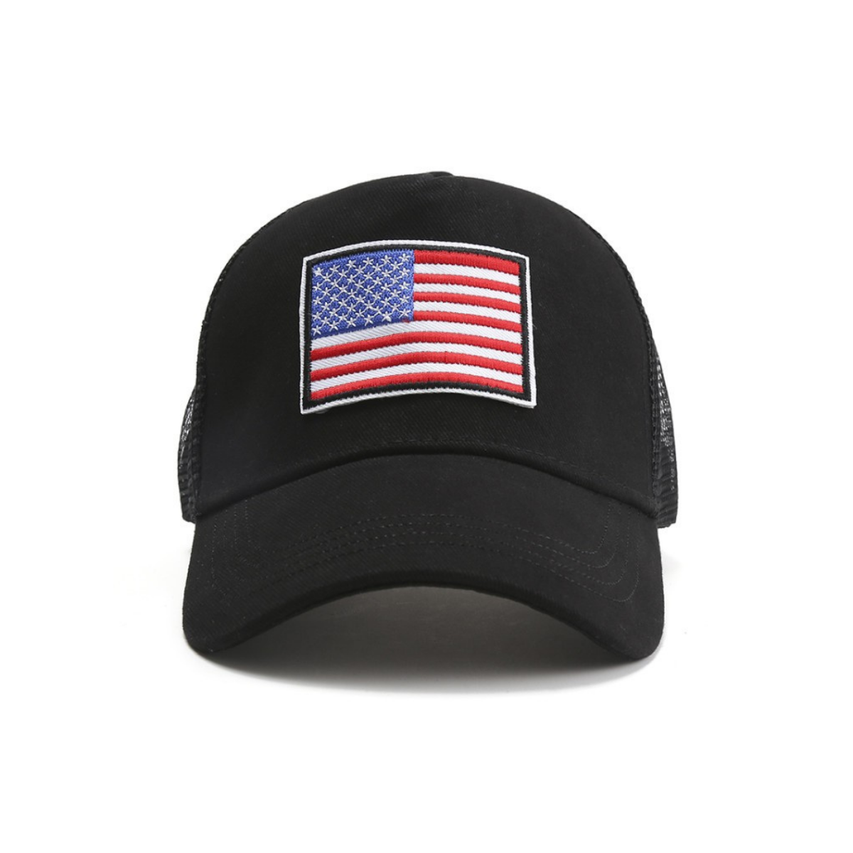 American Flag Trucker Hat/Baseball Cap with Adjustable Strap - 6 Color Options