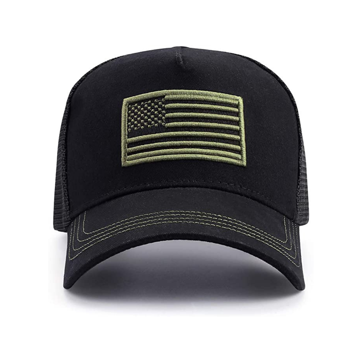 American Flag Trucker Hat/Baseball Cap with Adjustable Strap - 6 Color Options