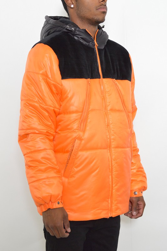 MEN'S PADDED BUFFLE PUFFER JACKET - 4 Color Options, Up To 3XL