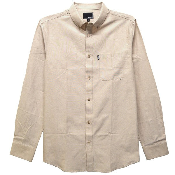 Mens White Long Sleeve Button Down Shirt - 9 Color Options Up To 3XL