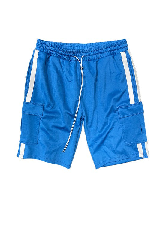 Two Stripe Cargo Pouch Shorts - 8 Color Options - Up To 3XL