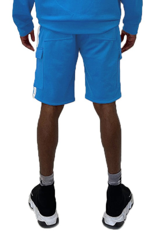 Two Stripe Cargo Pouch Shorts - 8 Color Options - Up To 3XL