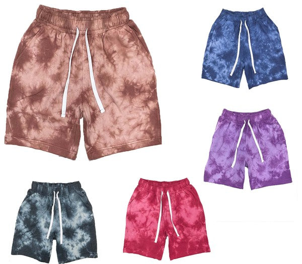 Cotton Tye Dye Sweat Shorts - 5 Color Options - Up To 3XL