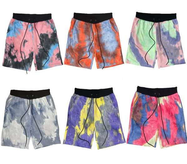 Men's Tye Dye Sweat Shorts - 6 Color Options - Up To 3XL