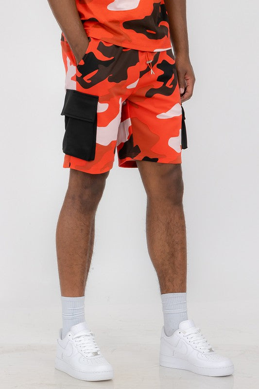 Men's Full Camo Sweat Shorts - 5 Color Options - Up To 3XL