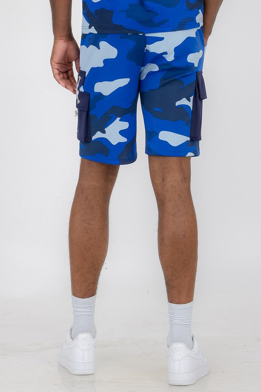 Men's Full Camo Sweat Shorts - 5 Color Options - Up To 3XL