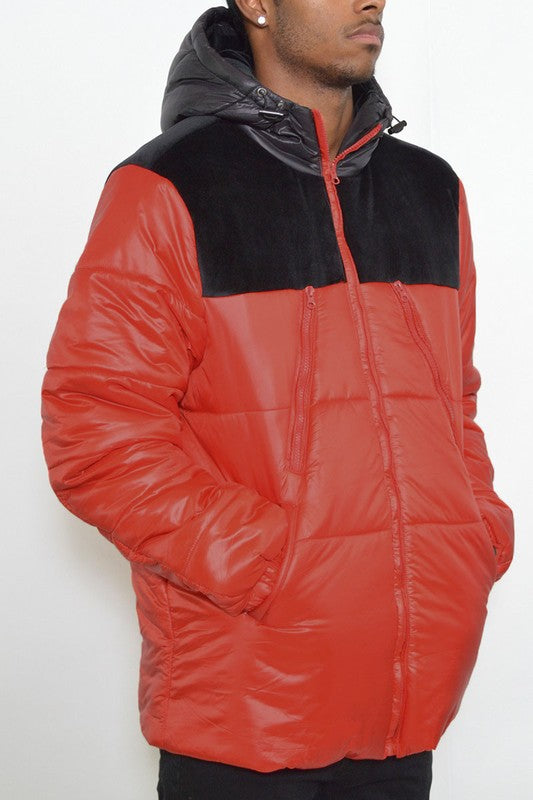 MEN'S PADDED BUFFLE PUFFER JACKET - 4 Color Options, Up To 3XL