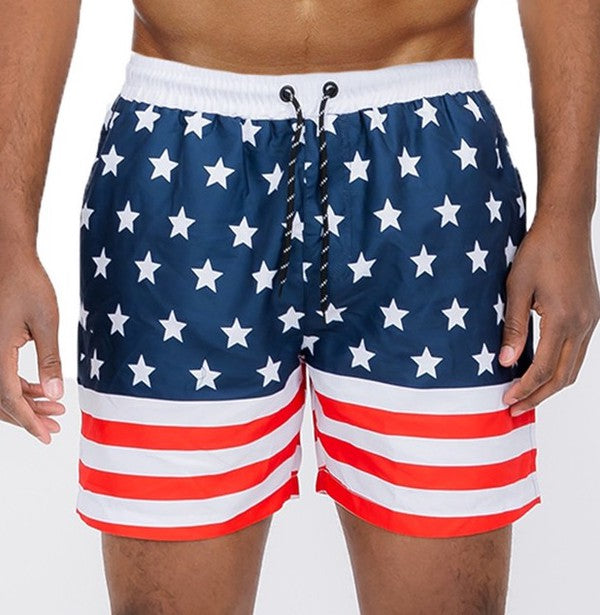 American/USA Flag Swim Shorts - Sizes Up To 3XL