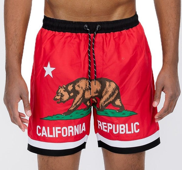 California Republic Swim Shorts - 2 Color Options - Up To 3XL