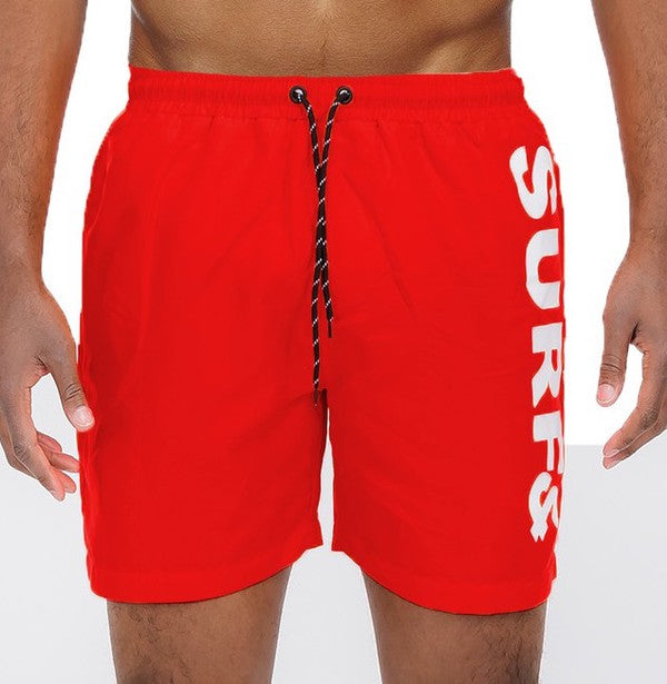 Surf & Beach Swim Trunks Board Shorts - 5 Color Options - Up To 3XL