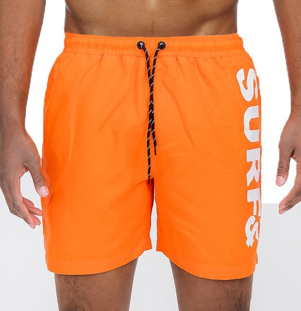 Surf & Beach Swim Trunks Board Shorts - 5 Color Options - Up To 3XL