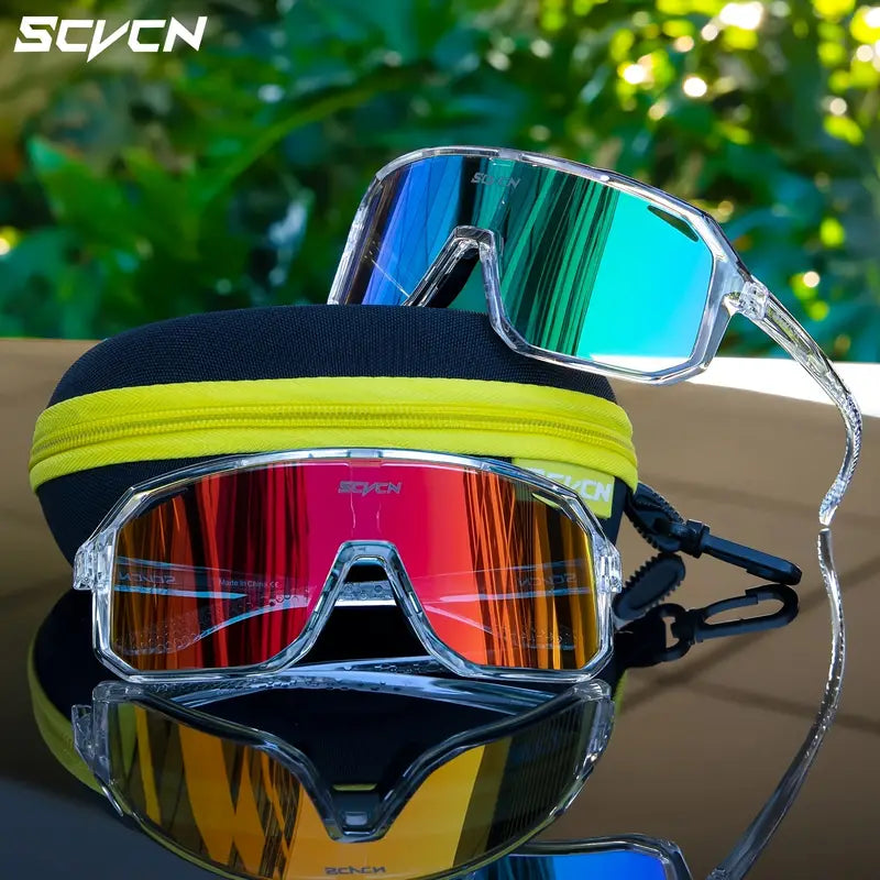 SCVCN Cycling/Sports Glasses - Clear Frames