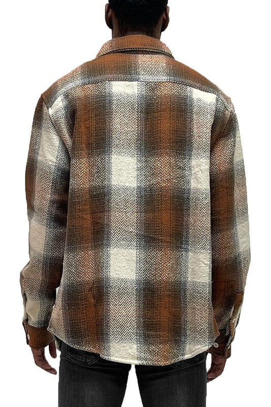 Mens Flannel Shirt Jacket "Shacket" - 4 Color Options - Up To 3XL