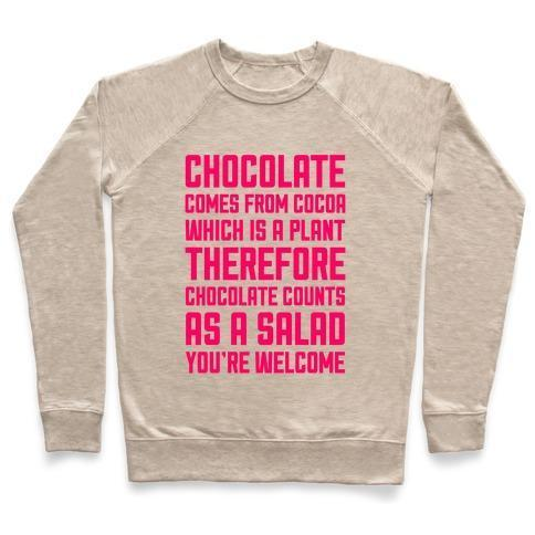 CHOCOLATE SALAD CREWNECK SWEATSHIRT - 7 Colors - Up To 3XL