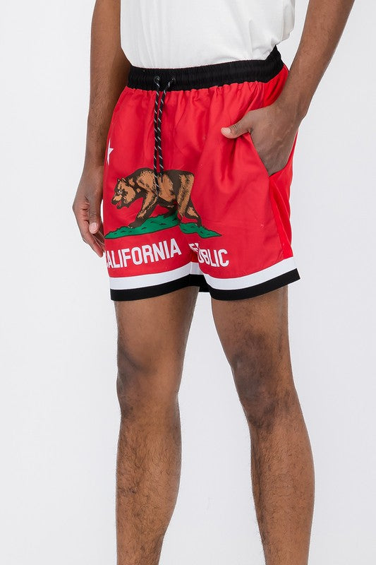 California Republic Swim Shorts - 2 Color Options - Up To 3XL