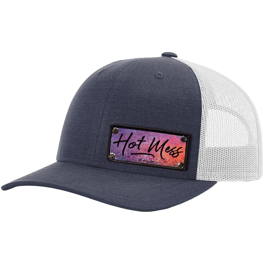 Hot Mess Heather Navy & Silver Trucker Hat