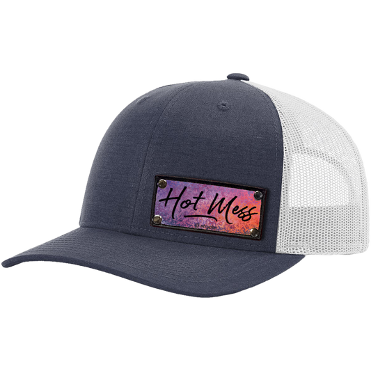 Hot Mess Heather Navy & Silver Trucker Hat