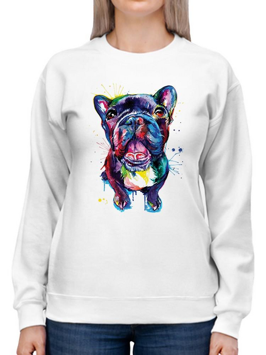 Cute And Colorful French Bulldog Sweatshirt - 2 Colors - Up To 5XL