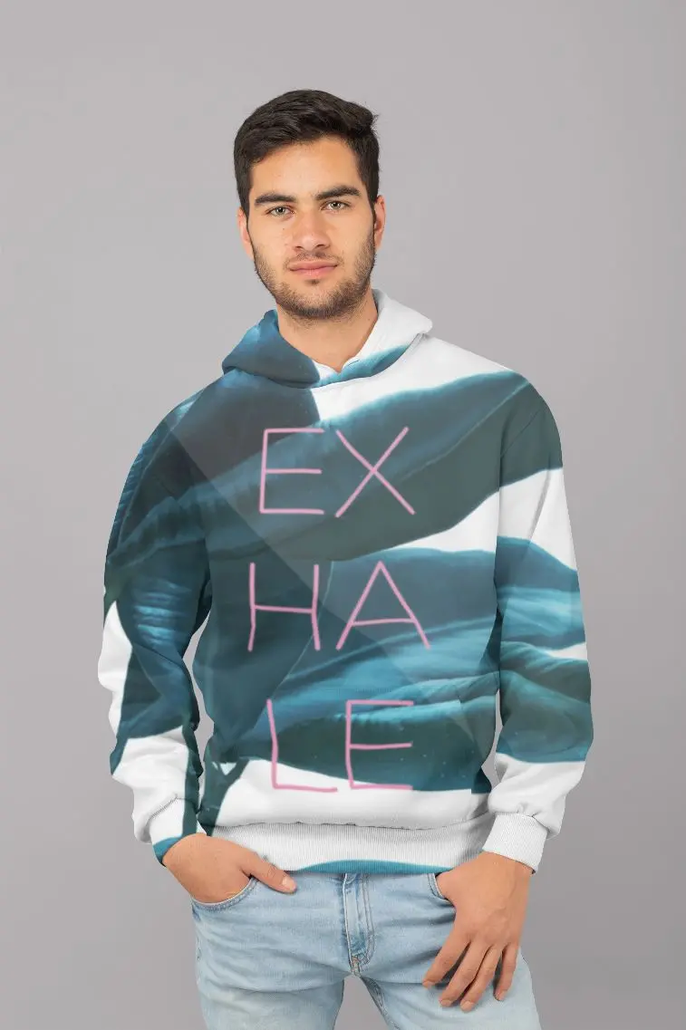 Exhale UNISEX Sublimation Hoodie - Up To 3XL