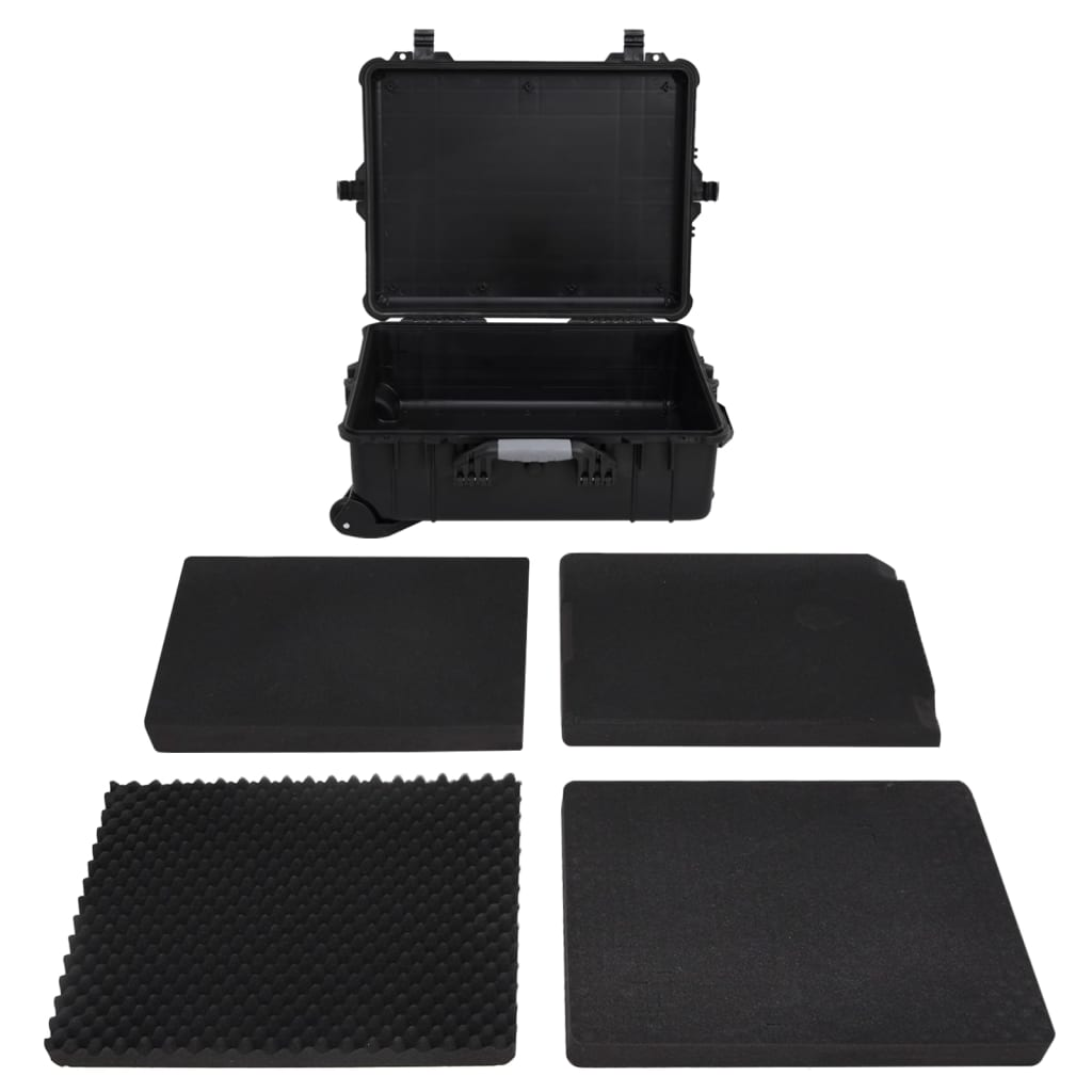 1 Piece VidaXL Wheeled Flight Case - Black