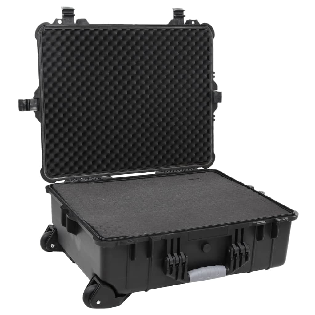 1 Piece VidaXL Wheeled Flight Case - Black