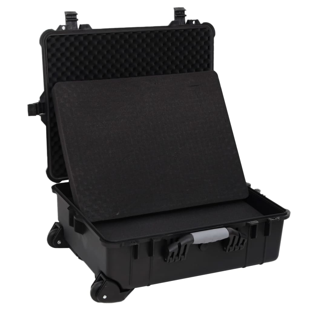 1 Piece VidaXL Wheeled Flight Case - Black