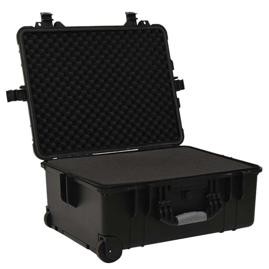 1 Piece VidaXL Wheeled Flight Case - Black