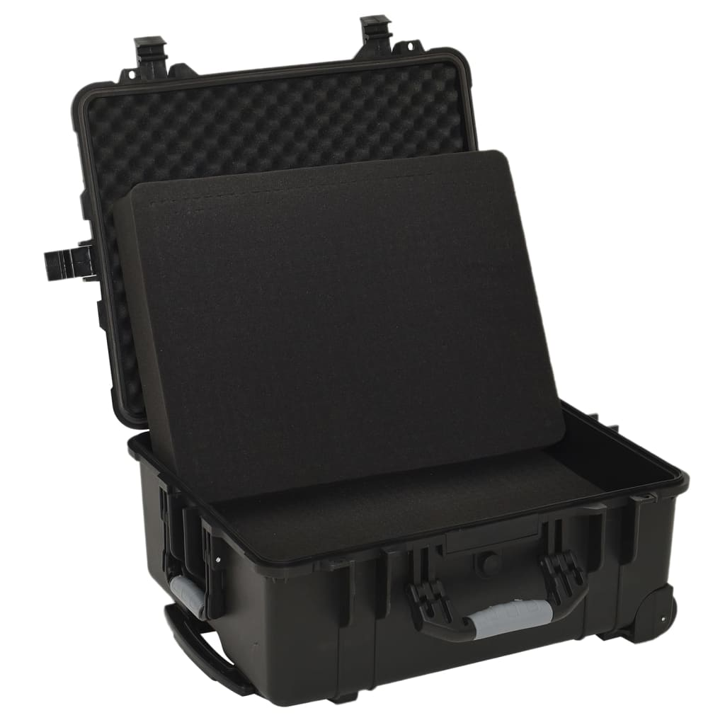 1 Piece VidaXL Wheeled Flight Case - Black