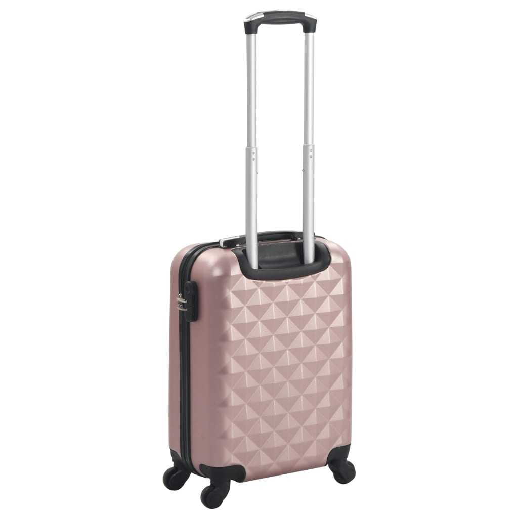 1 Piece VidaXL Hardcase Carry-On Trolley Rose Gold ABS