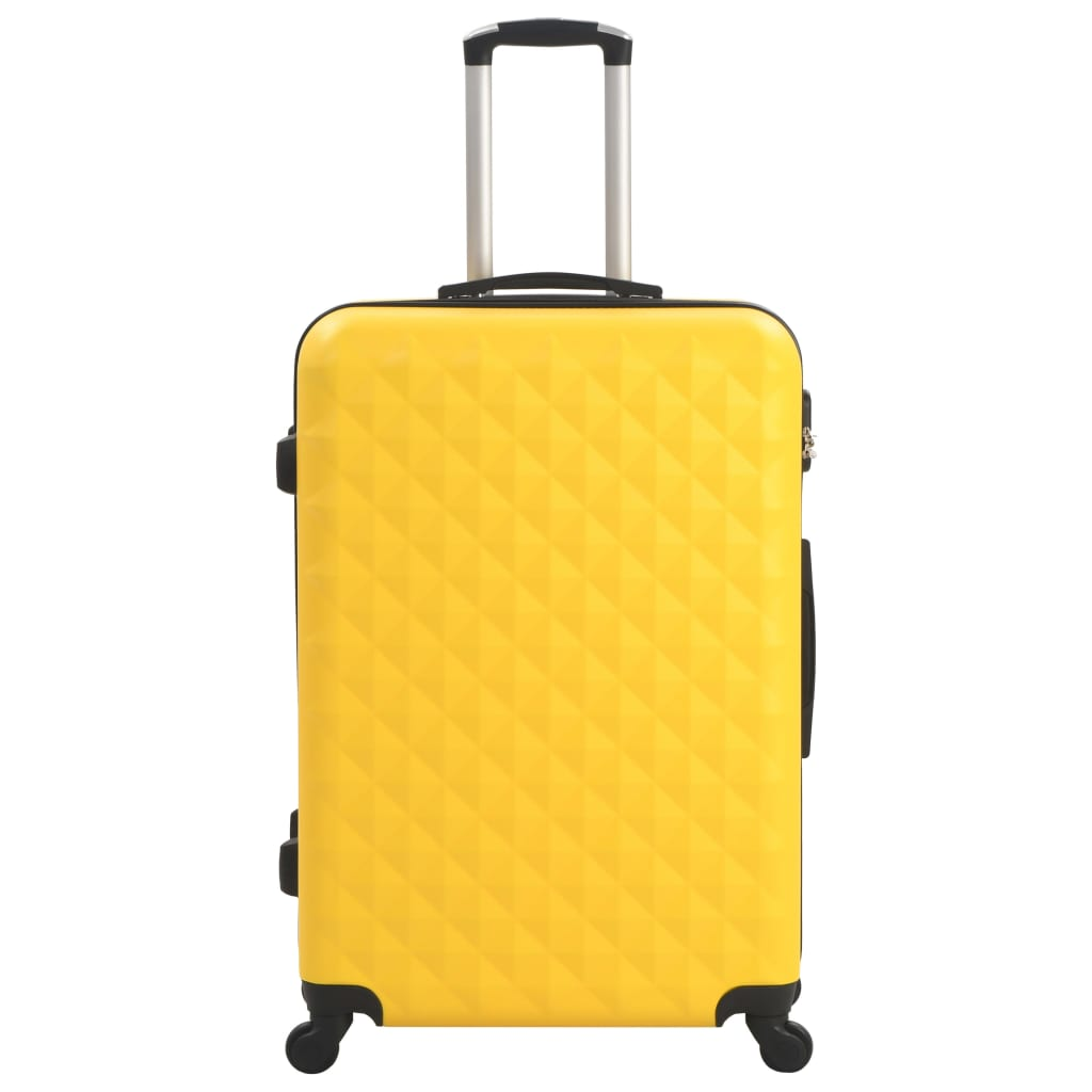 3 Piece VidaXL Hardcase Trolley Set Yellow ABS