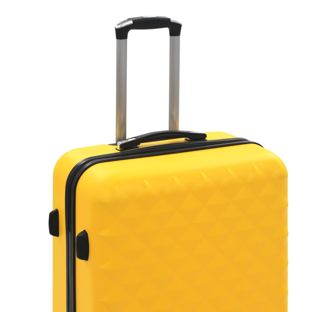 3 Piece VidaXL Hardcase Trolley Set Yellow ABS