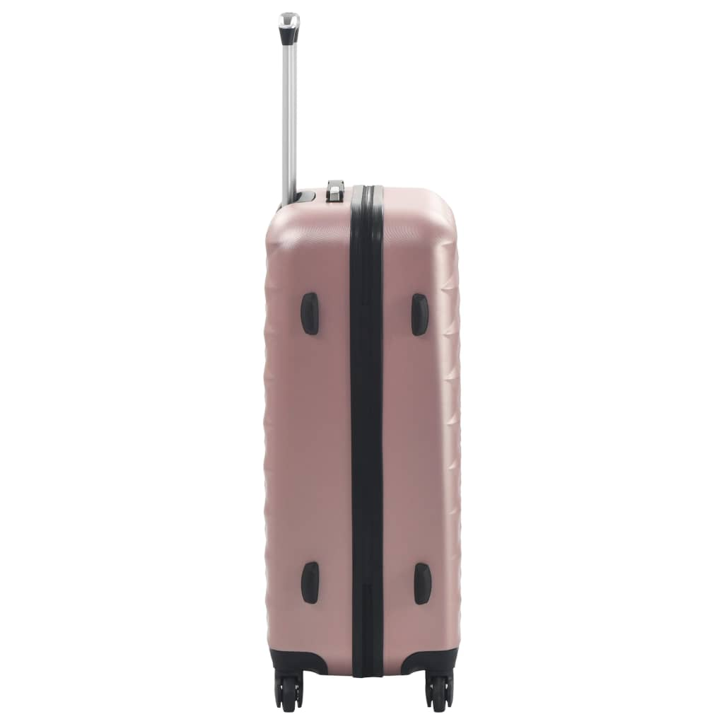 3 Piece VidaXL Hardcase Trolley Set Rose Gold ABS