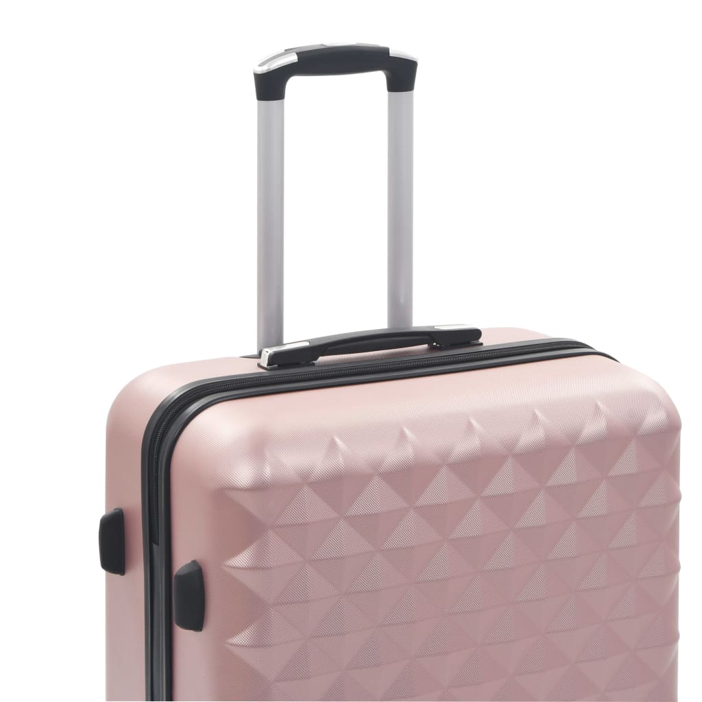 3 Piece VidaXL Hardcase Trolley Set Rose Gold ABS