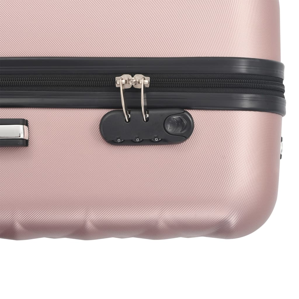 3 Piece VidaXL Hardcase Trolley Set Rose Gold ABS