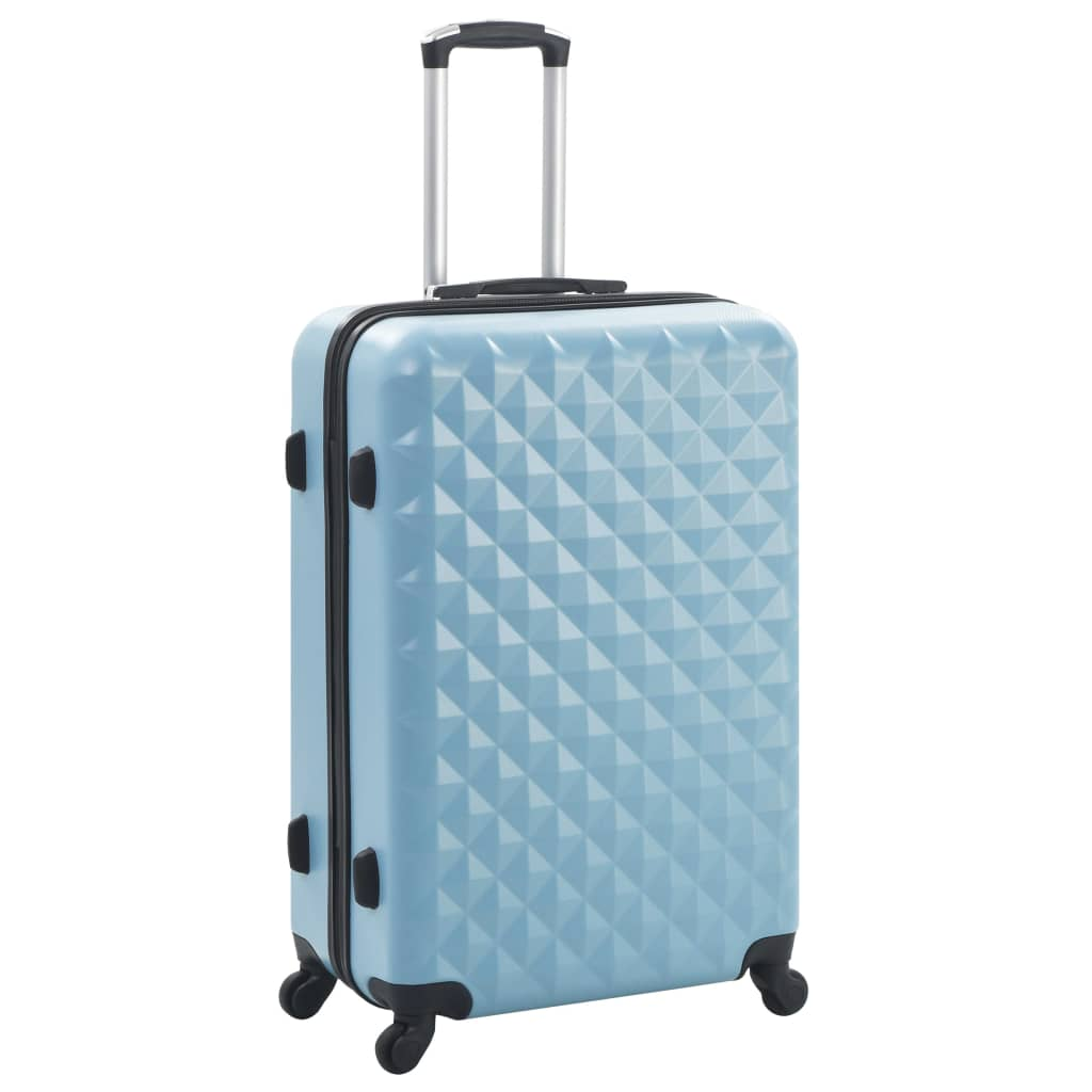 3 Piece VidaXL Hardcase Trolley Set Blue ABS