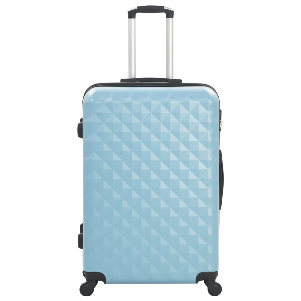 3 Piece VidaXL Hardcase Trolley Set Blue ABS