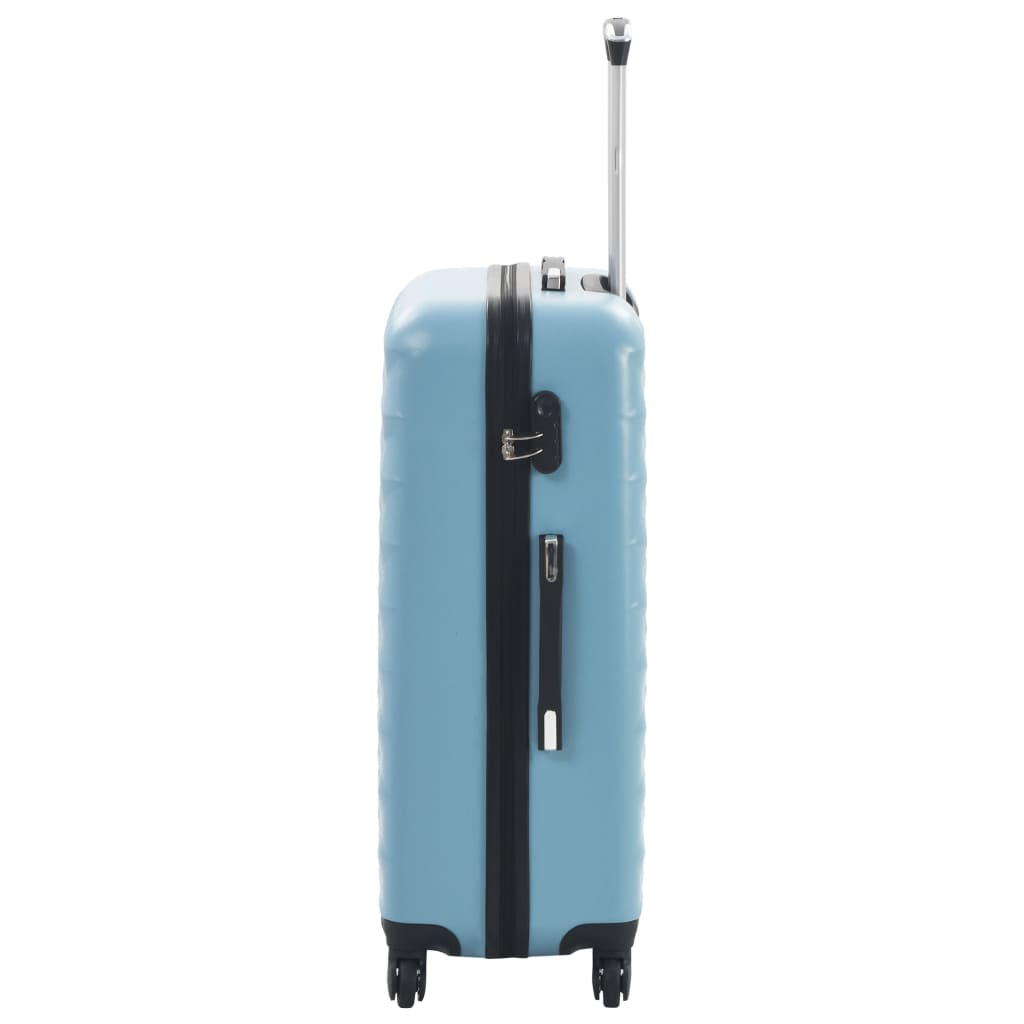 3 Piece VidaXL Hardcase Trolley Set Blue ABS