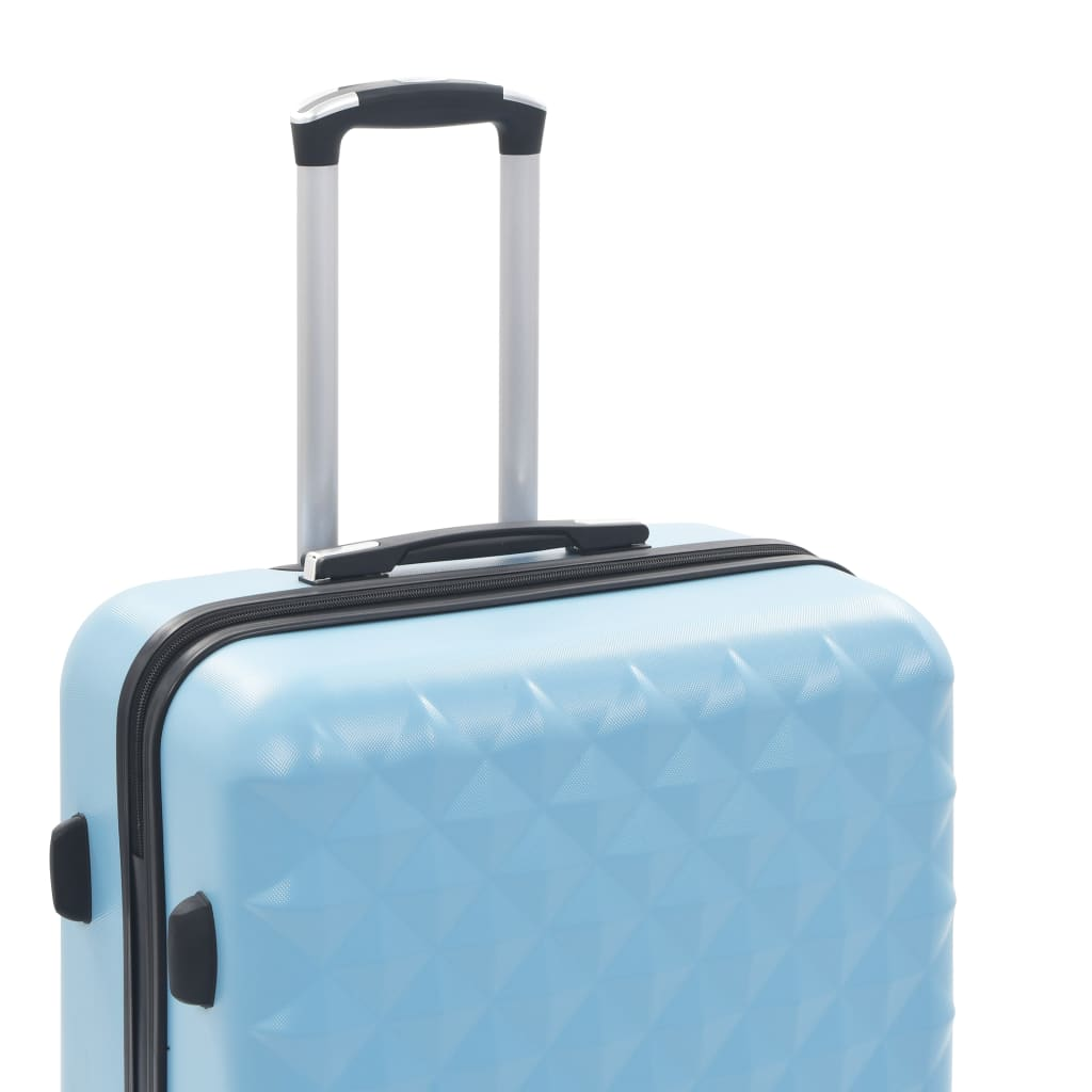 3 Piece VidaXL Hardcase Trolley Set Blue ABS