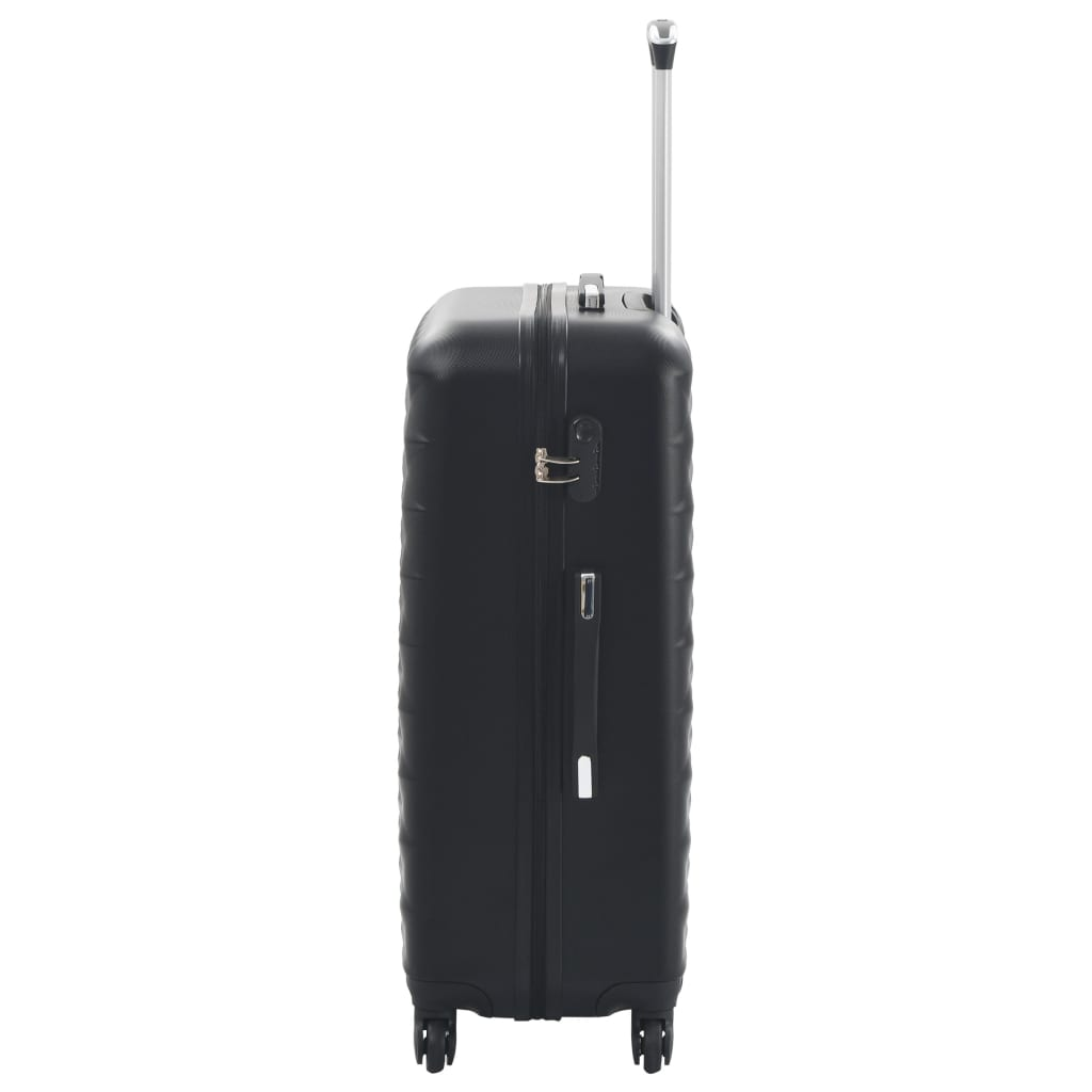 3 Piece VidaXL Hardcase Trolley Set Black ABS