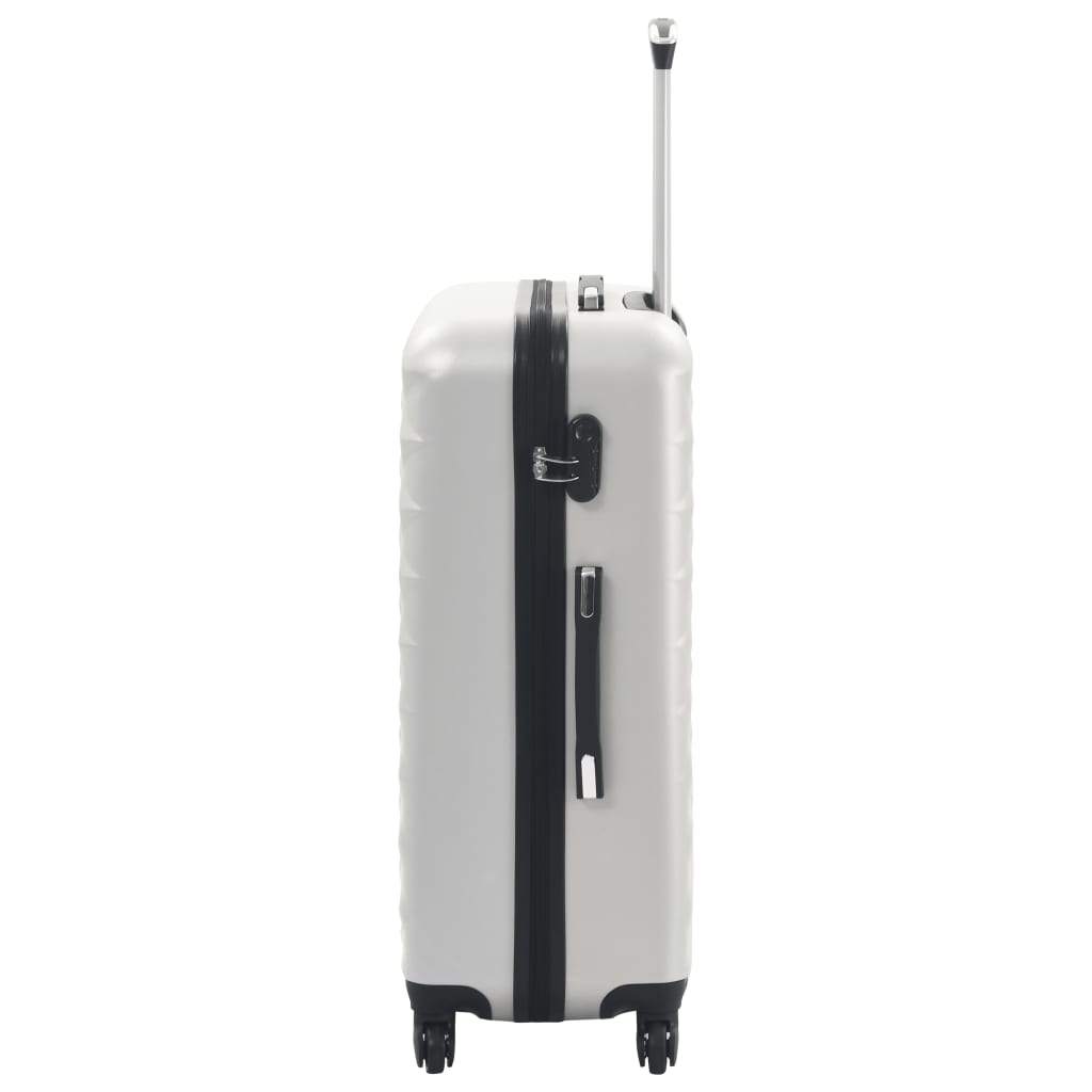 3 Piece VidaXL Hardcase Trolley Set Bright Silver ABS