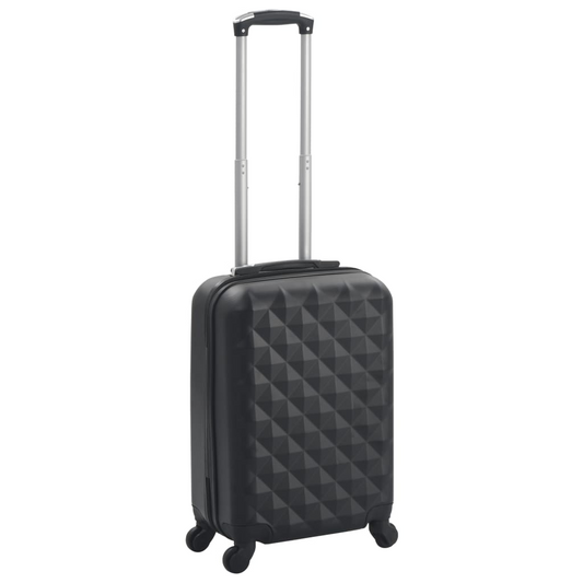 1 Piece VidaXL Hardcase Carry-On Trolley Black ABS