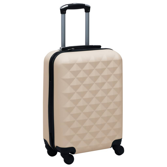 1 Piece VidaXL Hardcase Carry-On Trolley Gold ABS