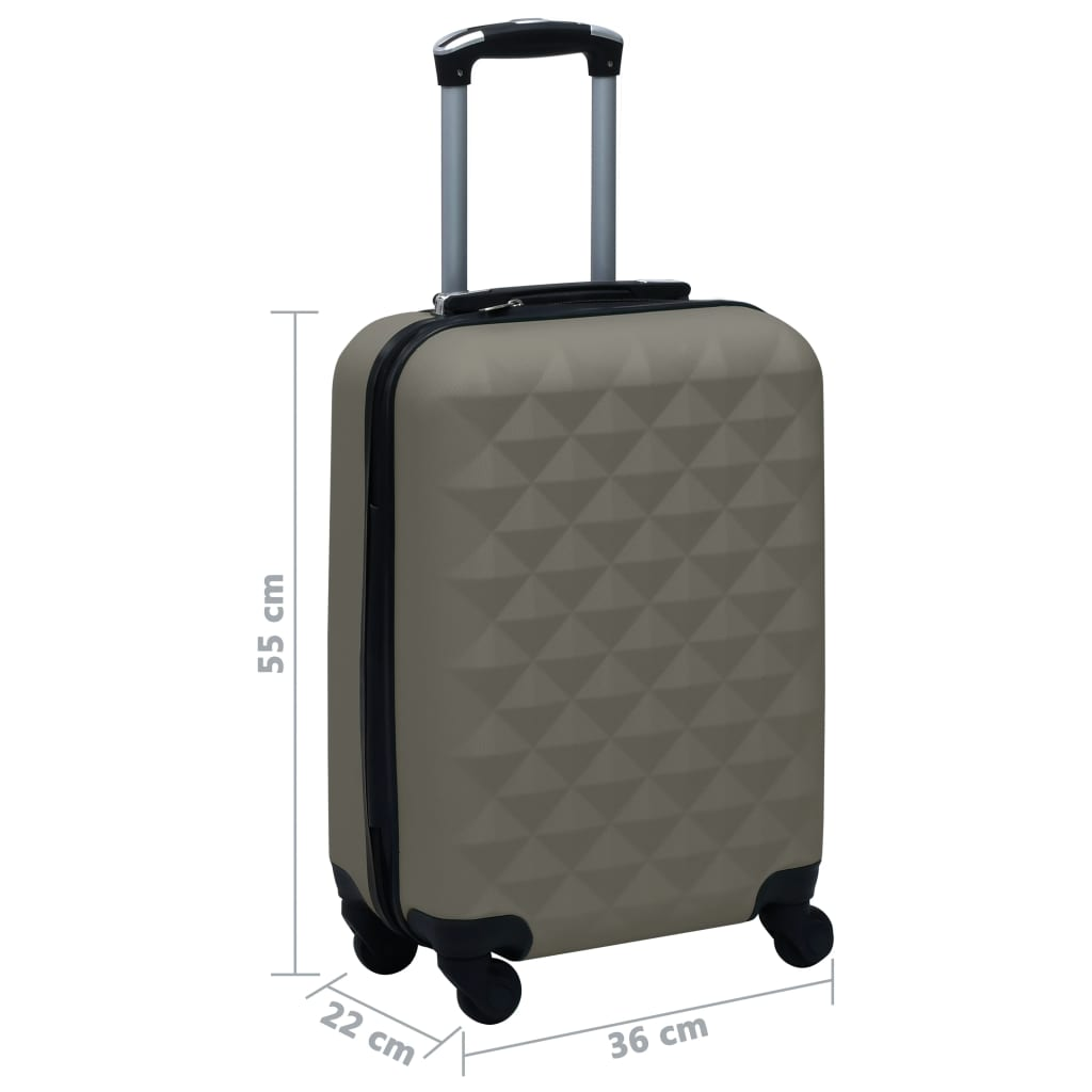 1 Piece VidaXL Hardcase Carry-On Trolley Anthracite ABS