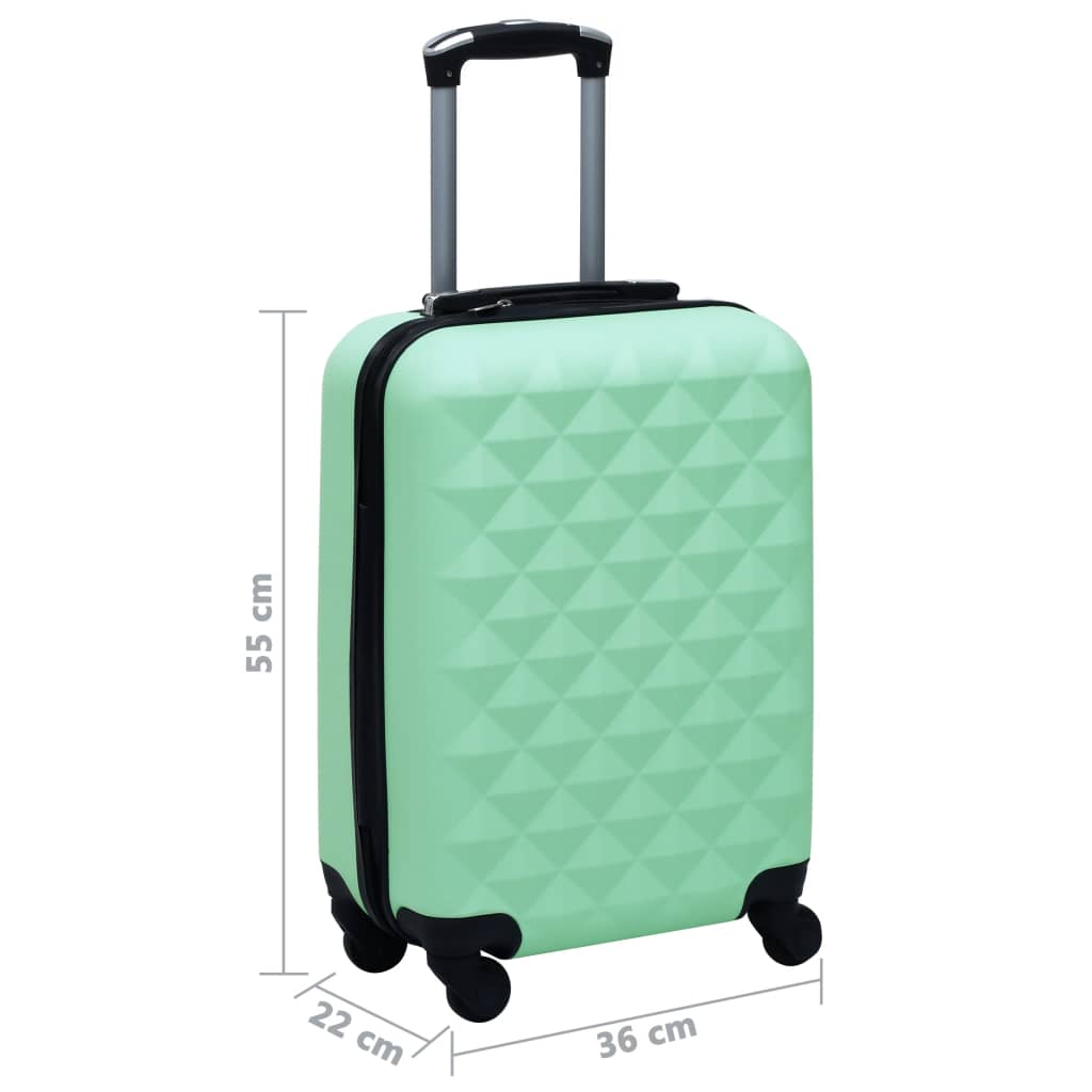 1 Piece VidaXL Hardcase Carry-On Trolley Mint ABS