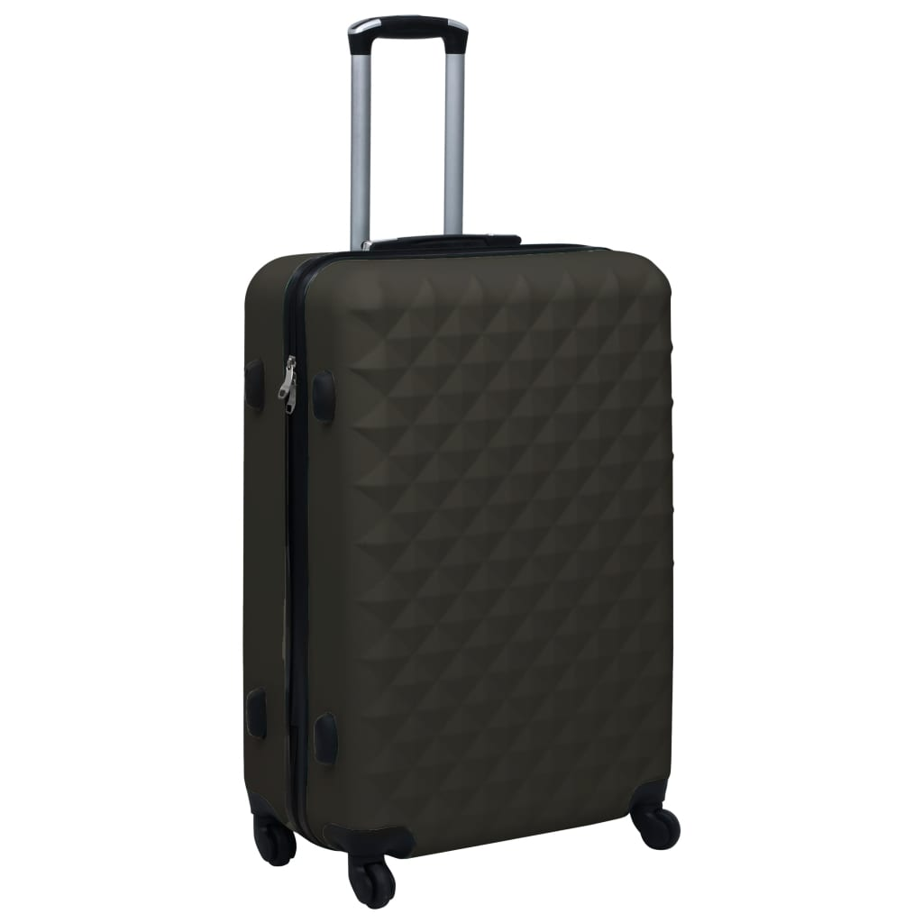 3 Piece VidaXL Hardcase Trolley Set Anthracite ABS